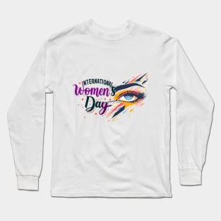 Celebrating Women's Strength international women's day 2024 Long Sleeve T-Shirt